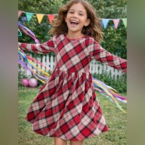 H&M Girls Plaid Dress Size 8–10 ❤️ Holiday Party Dress – Worn Once